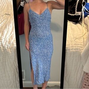 Hello Molly Blue and White Spaghetti Strap Sundress